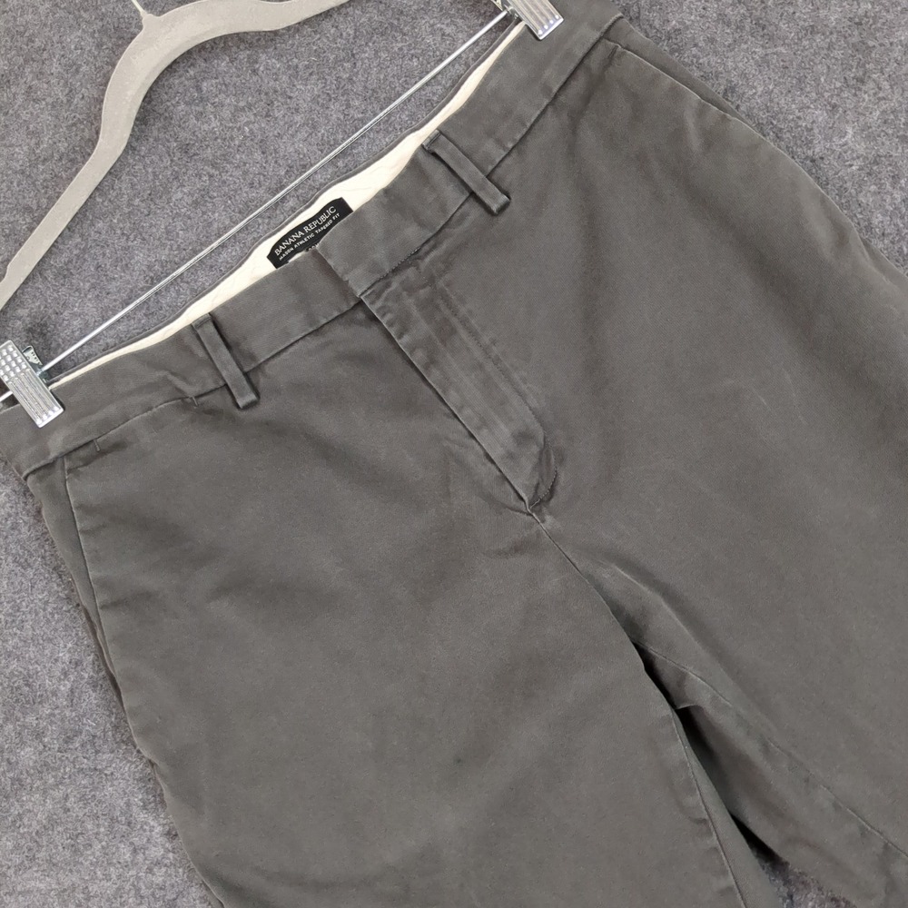 Banana Republic Mason Athletic Tapered Fit Pants Mens 32x32 Gray Chino Trousers